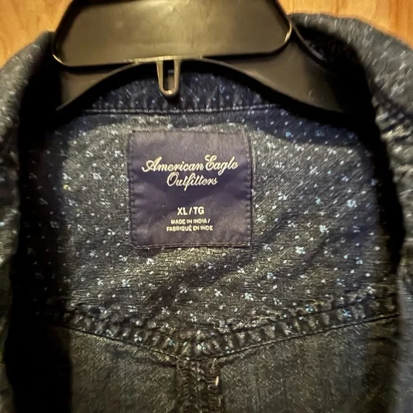 Blue Denim Button-Up Shirt - Picture 4 of 4